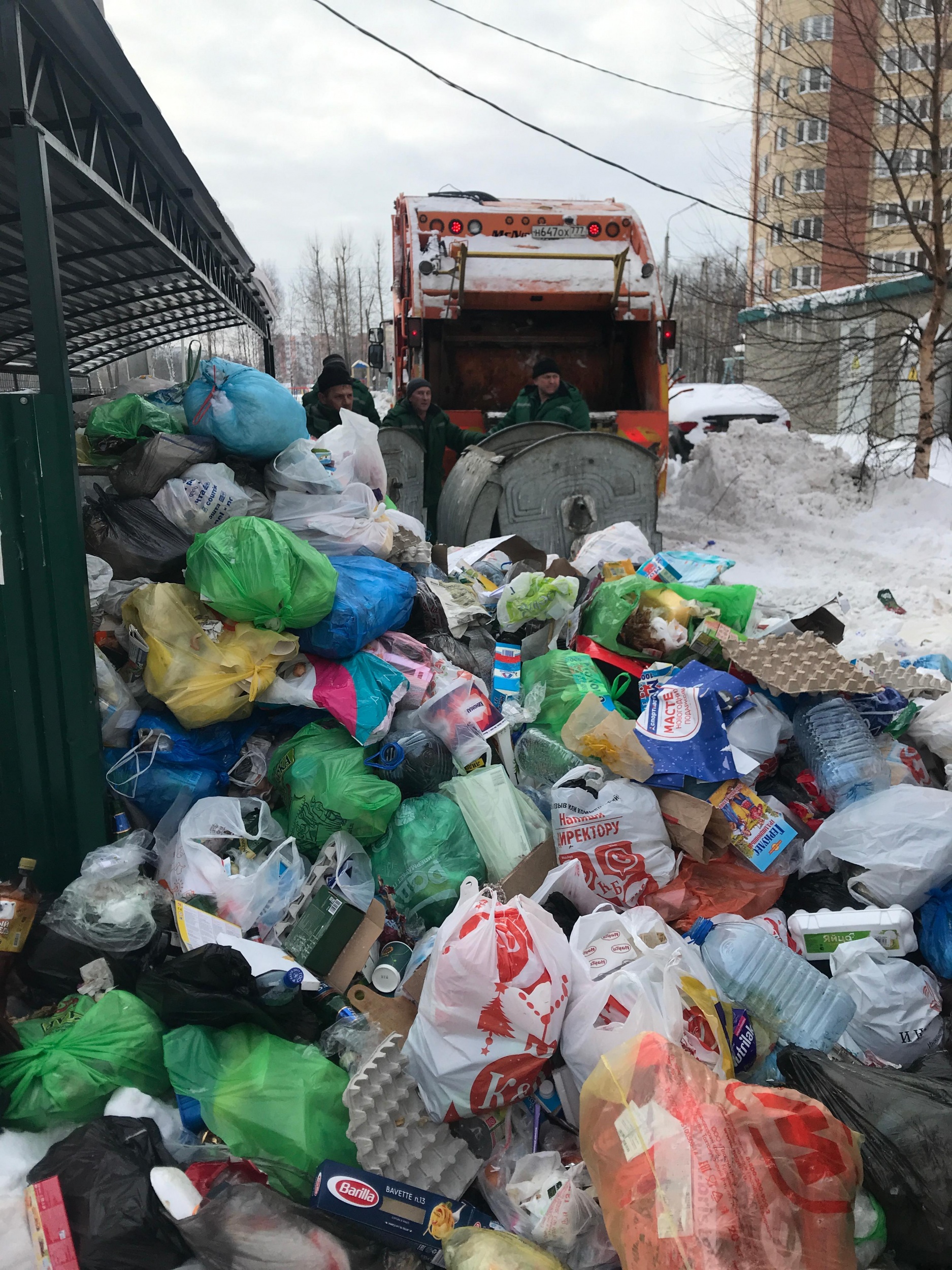 Ярославские отходы вывозились бесплатно из-за снегопада